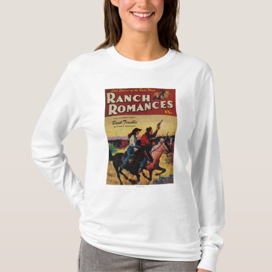 T-shirt Couverture de magazine de Romances de ranch (Devant)