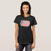 T-shirt Couverture de monstre extraterrestre rose cool (Devant entier)