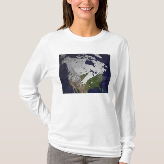 T-shirt Couverture de neige d'hiver dans l'hémisphère nord (Devant)