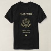 T-shirt Couverture De Passeport Américaine, Touriste Améri (Design devant)