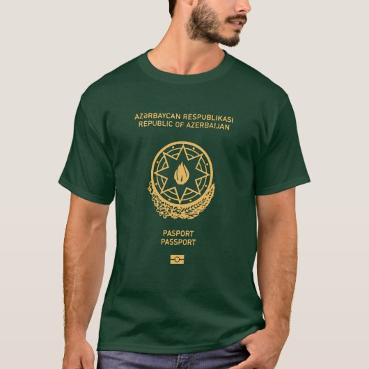 T-shirt Couverture passeport d'Azerbaïdjan (Devant)