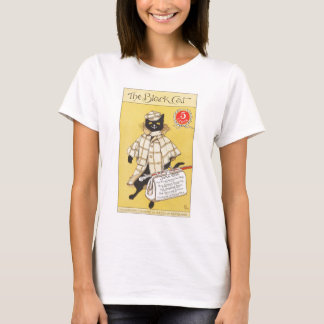 T-shirt Couverture vintage du magazine de chat noir de l'é