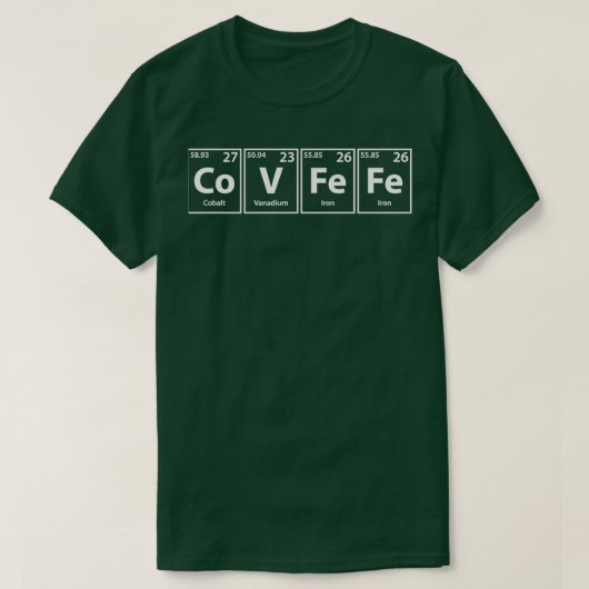 T-shirt Covfefe CoVFeFe Éléments périodiques Orthographe (Design devant)