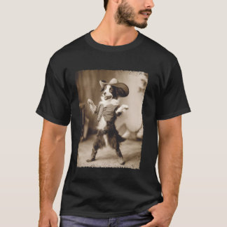 T-shirt Cow-boy Chien Border Collie