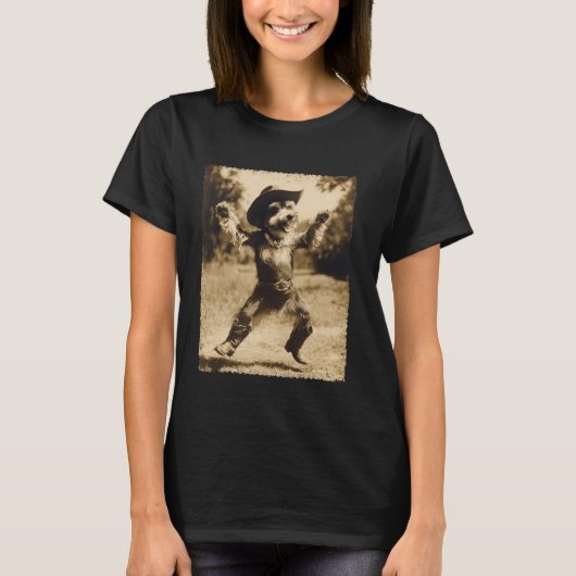 T-shirt Cow-boy schnauzer mignon (Devant)
