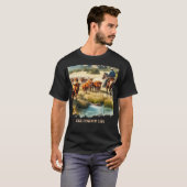 T-shirt Cow-boy Vache à Longue Corne Rassemblement de Béta (Devant entier)