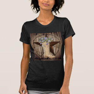 T-shirt Cow-girl chic de pays occidental d'étoile de Texas