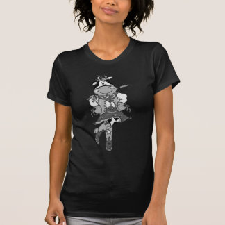 T-shirt Cow-girl noire de vache
