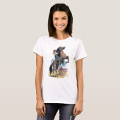T-shirt Cow-girl sur le cheval (Devant entier)