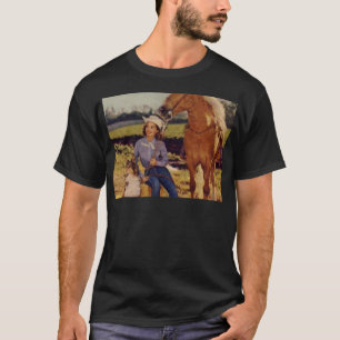 T-shirt Cow-girl vintage
