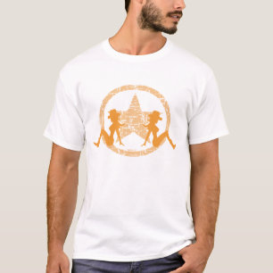 T-shirt Cow-girls d'aileron de boue oranges