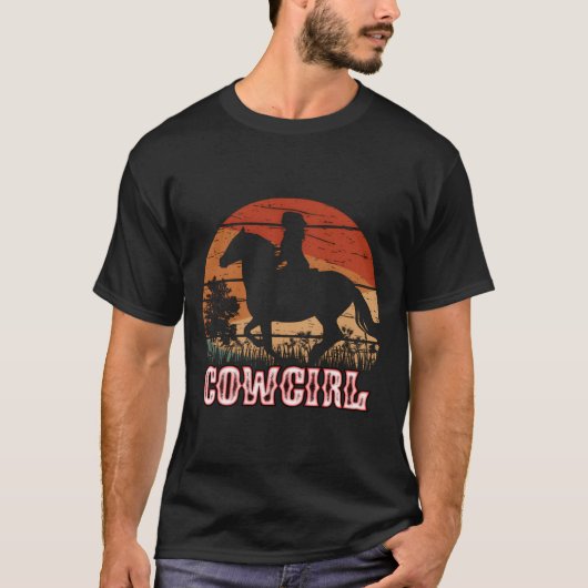 T-shirt Cow Horse Riding Style Rodeo Texas Ranch (Devant)