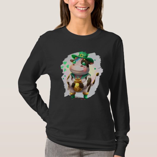 T-shirt Cow Leprechaun Cows St Patricks Day  3 (Devant)
