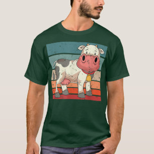 T-shirt Cow Lover fermier Rétro ferme animal mignon vache
