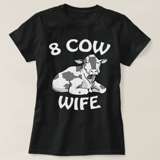 T-shirt Cow Mooey Mormon LDS Funny 8 Cow Wife Men Women T (Design devant)