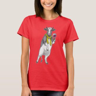 T-shirt Cow Red wine