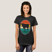 T-shirt Cow Sunset Vintage (Devant entier)