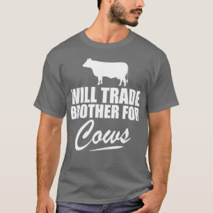 T-shirt Cow Will commerce frère pour vaches
