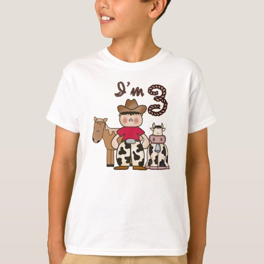 T-shirt Cowboy 3e anniversaire (Devant)