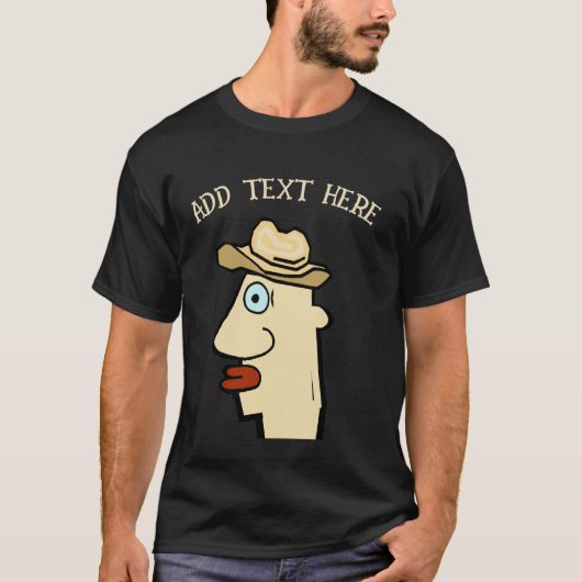 T-shirt Cowboy, ajouter du texte (Devant)