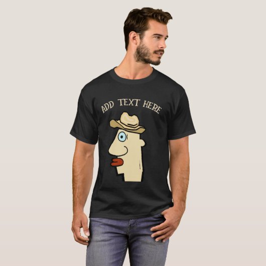 T-shirt Cowboy, ajouter du texte (Devant entier)