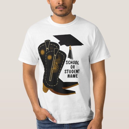 T-shirt Cowboy Boots Graduation (Devant)