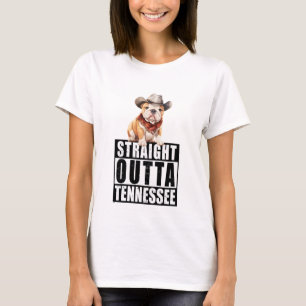 T-shirt Cowboy Bulldog, Droite En Dehors Du Tennessee