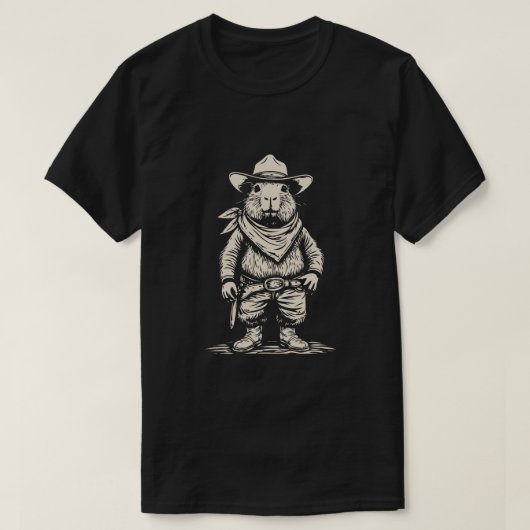 T-shirt cowboy capybara (Design devant)