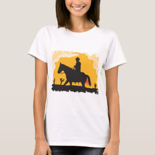 T-shirt Cowboy de coucher du soleil