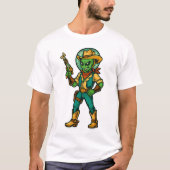 T-shirt Cowboy de l'espace atomique | Alien occidental int (Devant)