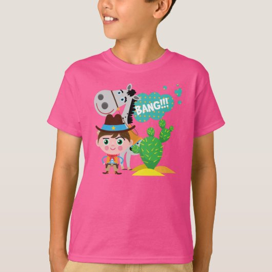 T-shirt Cowboy et cheval (Devant)