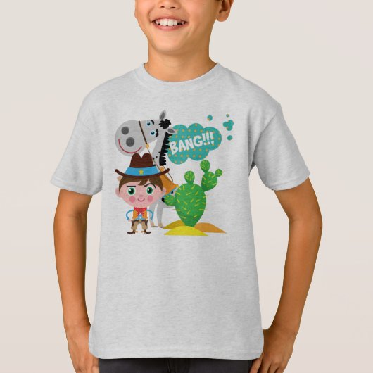 T-shirt Cowboy et cheval (Devant)