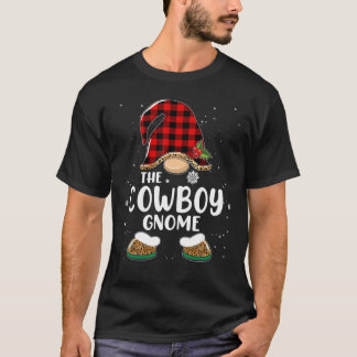 T-shirt Cowboy Gnome Buffalo Plaid Matching Family Christa
