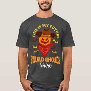 T-shirt Cowboy Halloween Future Squad Ghouls Skeleton Pump