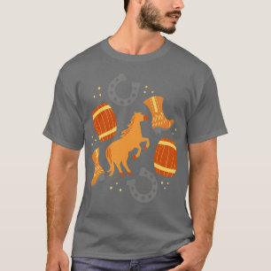 T-shirt Cowboy Horse Équitation Barrel Racing