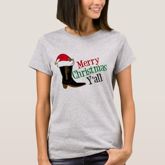 T-shirt Cowboy Joyeux Noël Yall (Devant)
