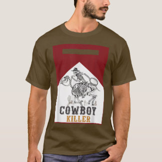 T-shirt Cowboy Killer Style Vintage Cowboy Skeleton