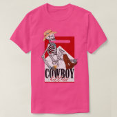 T-shirt Cowboy Killers Funny Cowboy Skeleton Ouest Sud (Design devant)