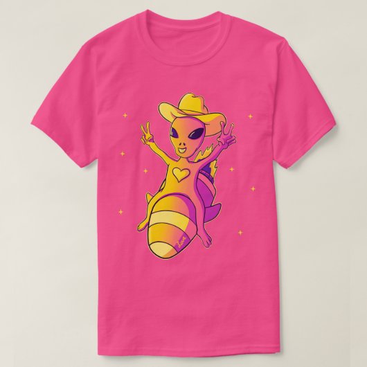 T-shirt Cowboy Love Space Fun (Design devant)