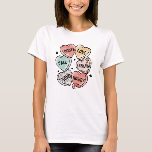 T-shirt Cowboy Love - Western Hearts (Devant)