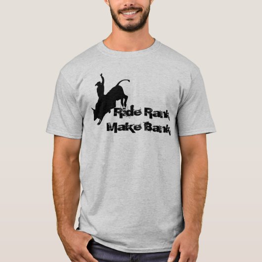 T-shirt Cowboy luxuriant de rodéo d'équitation de Taureau (Devant)