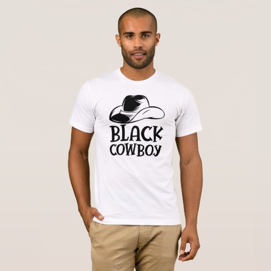 T-shirt Cowboy noir (Devant entier)