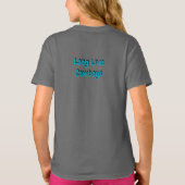 T-shirt Cowboy on Horseback Silhouette - Turquoise  (Dos)