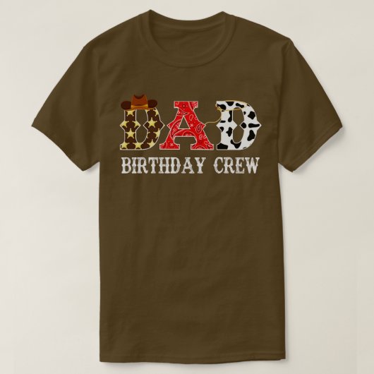 T-shirt Cowboy Papa Birthday Crew Western Rodeo Thème de n (Design devant)