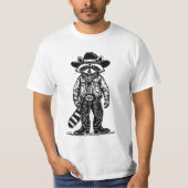 T-shirt cowboy raccoon (Devant)