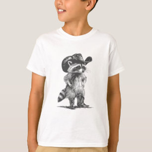 T-shirt Cowboy Raton Laveur Mème Graphique Drôle Hommes Fe