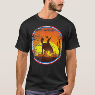 T-shirt Cowboy Rodeo Horse Western Country Vintage Bronco