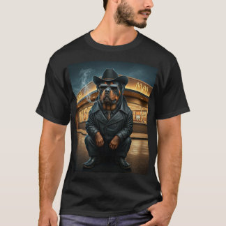 T-shirt Cowboy Rottie Dog Maximus Suspendu