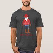 T-shirt Cowboy Santa Custom Text Christmas (Devant)