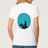 T-shirt Cowboy Silhouette on Turquoise (Dos)